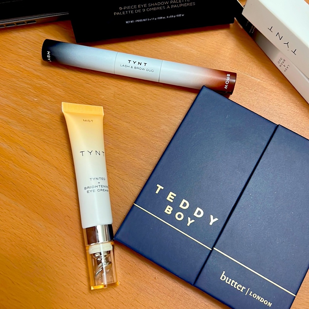 🔥TYNTED🔥-HYDRATING TINTED EYE CREAM+LASH BROWDUO-BLACKBROWNTEDDY BOY EYESHADOW